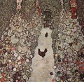 Jardín con Gallos Gustav Klimt